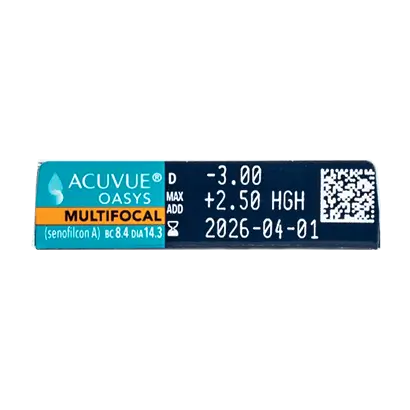 Acuvue Oasys Bi-weekly Multifocal Lenses , 6 units - -4.00, 8.4, Alta, 14.30 - Image 3