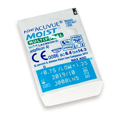Acuvue 1 Day Moist Daily Multifocal Lenses , 30 units - -9.00, 8.4, Alta, 14.30 - Image 2