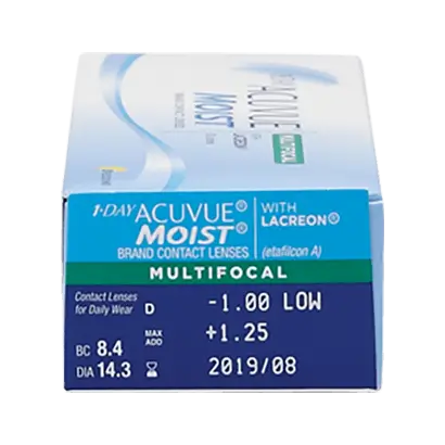 Acuvue 1 Day Moist Daily Multifocal Lenses , 30 units - -0.25, 8.4, Baja, 14.30 - Image 3