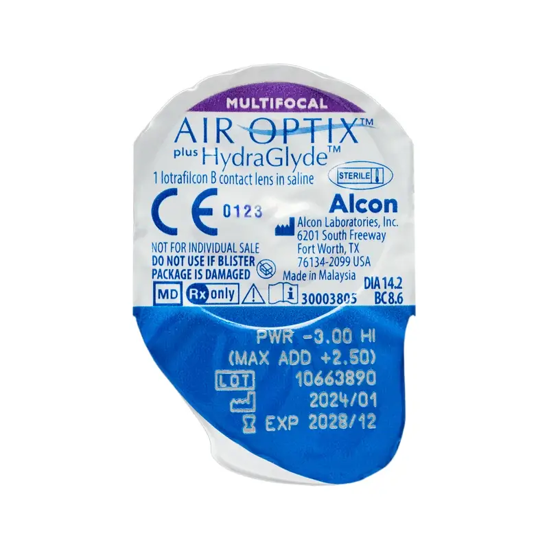 Air Optix Plus HydraGlyde Monthly Multifocal Lenses, 3 units - -4.25, 8.6, Baja, 14.2 - Image 6