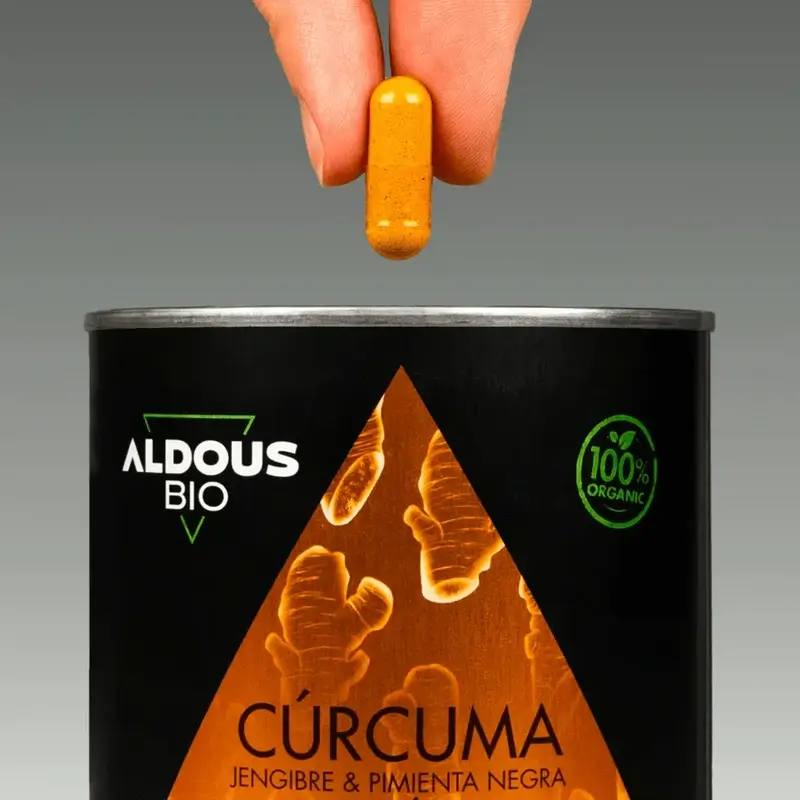 Aldous Bio Turmeric With Ginger And Black Pepper With Probiotics, 2X250 Capsules - Image 4
