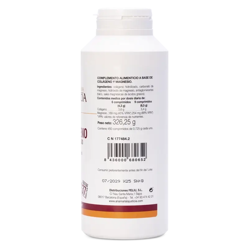 Ana Maria Lajusticia Collagen with Magnesium, Pack 4 x 450 tablets - Image 4