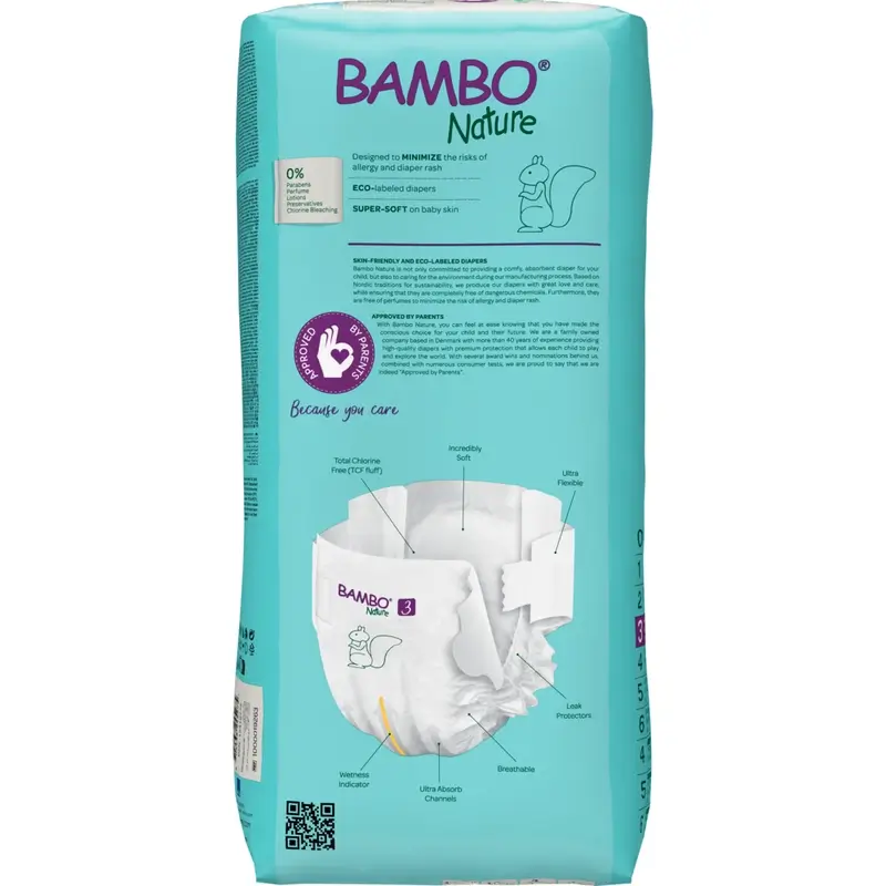 Bambo Nature Nappies Size 3 (4-8 Kg), 52 pcs. - Image 3