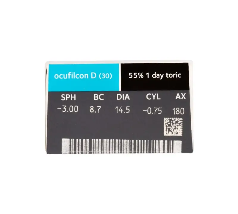 Biomedics 1 Day Daily Toric Lenses , 30 units - -5.50, -0.75, 90, 8.7, 14.50 - Image 2
