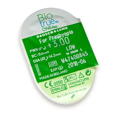 Biotrue One Day Daily Multifocal Lenses , 30 units - -2.25, 8.6, High, 14.2 - Image 3