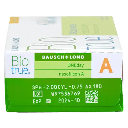 Biotrue One Day Daily Toric Lenses , 30 units - -5.75, -1.25, 10, 8.4, 14.50 - Image 2