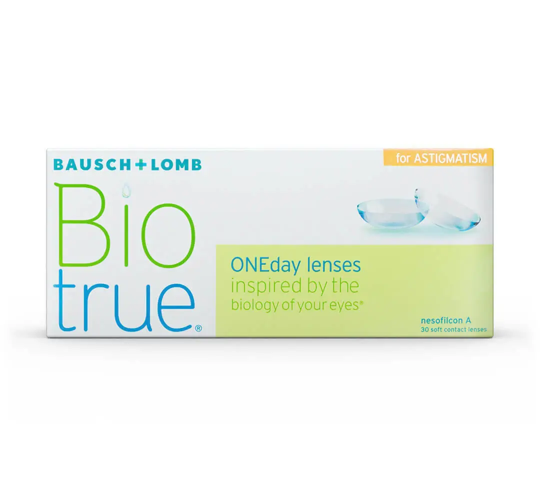 Biotrue One Day Daily Toric Lenses , 30 units - -6.00, -2.25, 20, 8.4, 14.50