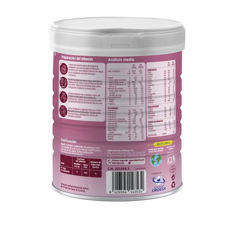 Blemil Confort 2 Confort Evolution, 800 g - Image 3