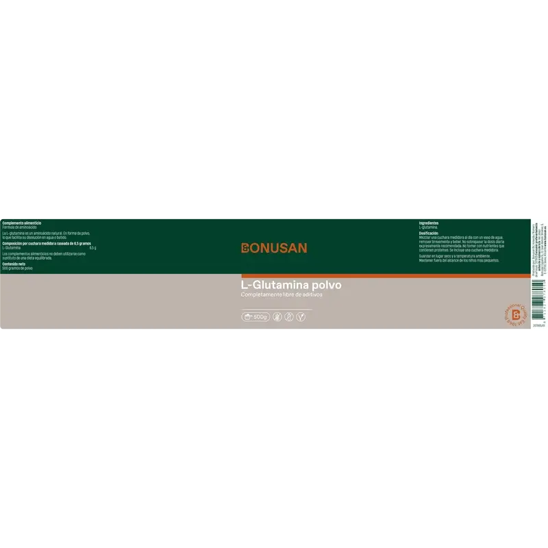 Bonusan L-Glutamine Powder, 500 grams of powder - Image 3