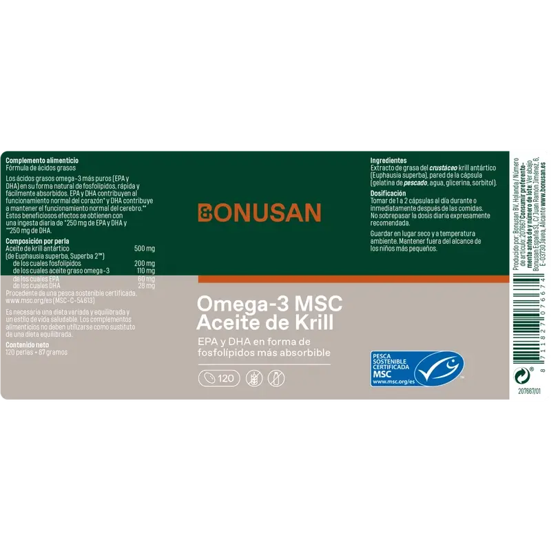Bonusan Omega-3 Msc Krill Oil, 120 pearls - Image 2