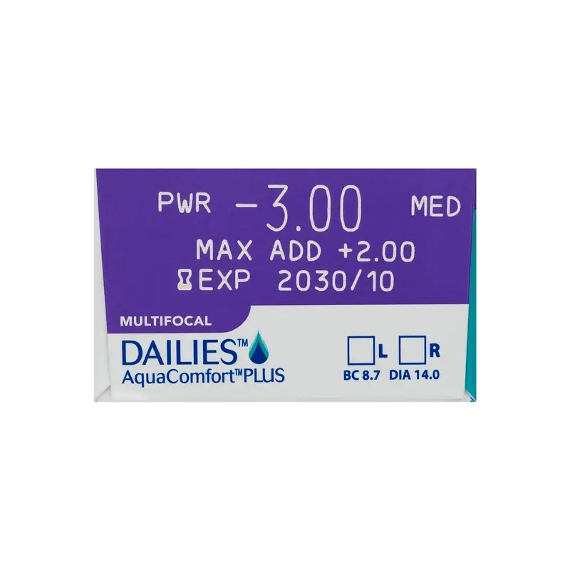 Dailies AquaComfort Plus Daily Multifocal Lenses , 30 units - -8.50, 8.7, Media, 14.0 - Image 4