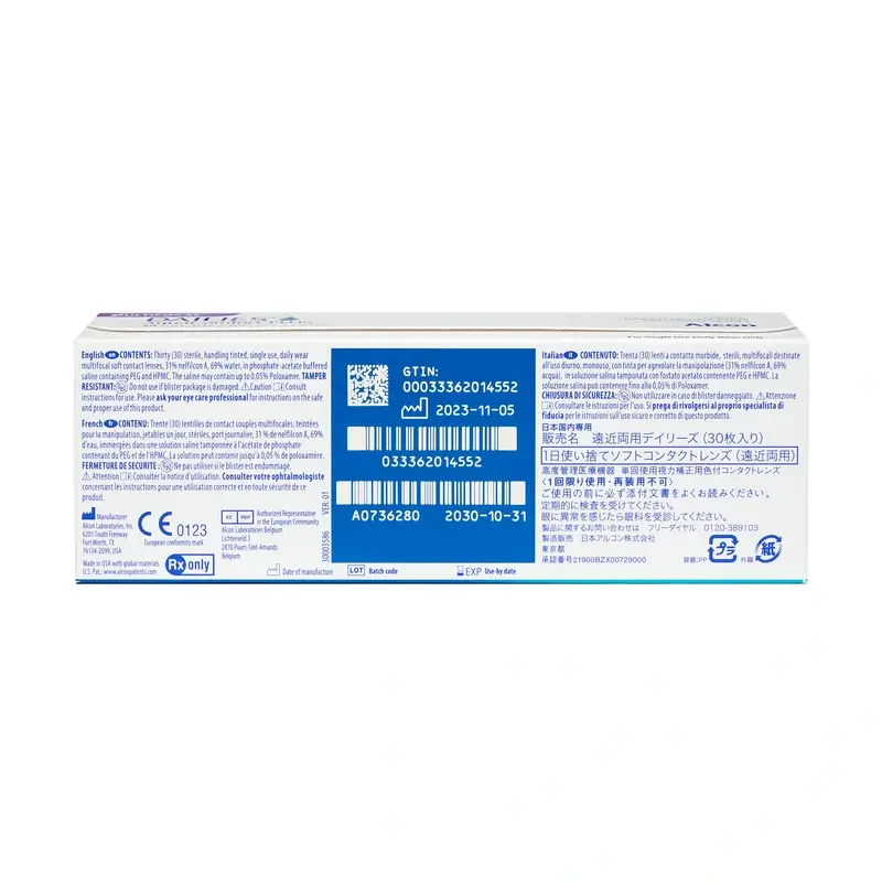 Dailies AquaComfort Plus Daily Multifocal Lenses , 30 units - -7.00, 8.7, Alta, 14.0 - Image 5