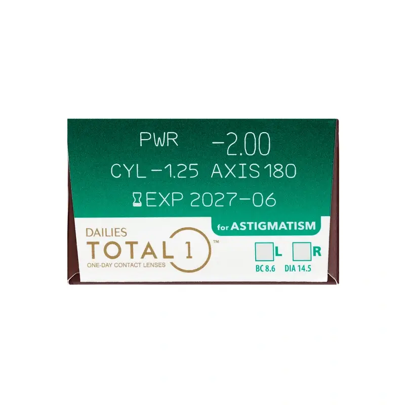 Dailies Total1 Daily Toric Lenses , 30 units - -3.50, -0.75, 20, 8.6, 14.50 - Image 5