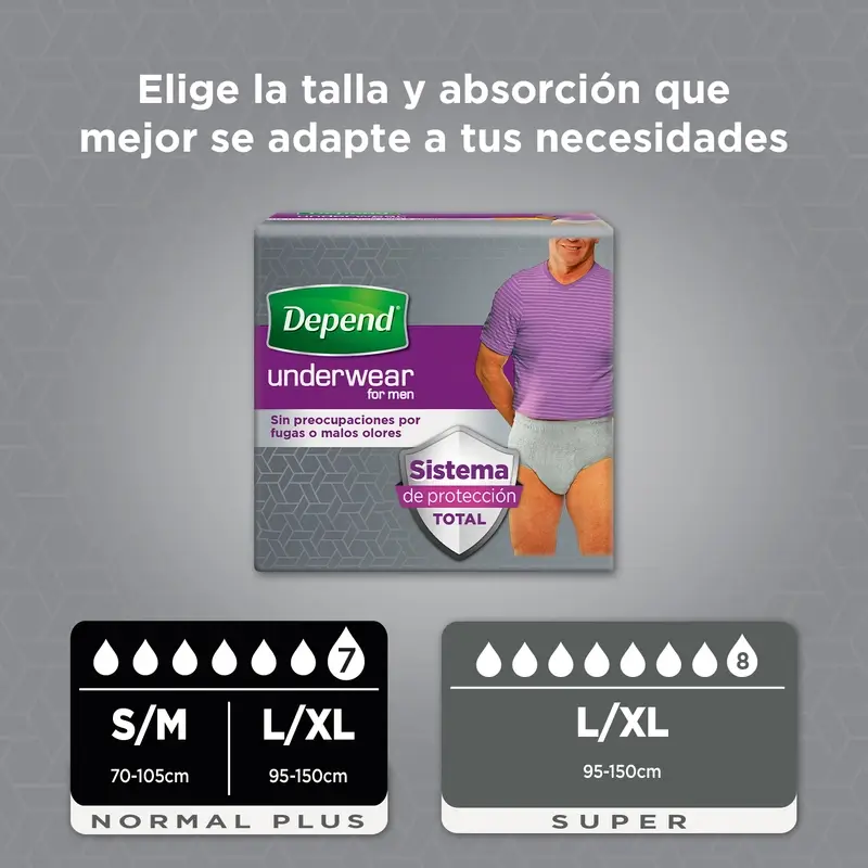 Depend Normal L/Xl Adult Male Diaper , 9 pieces - Image 4
