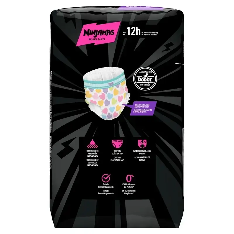 Dodot Ninjamas Size 7 Heart, 2X10 Nappies - Image 2