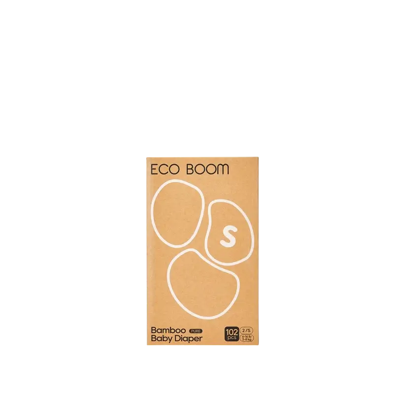ECO BOOM PURE 100% natural bamboo nappies - Size 2/S (3-8 kg) - 102 pcs. - Image 2
