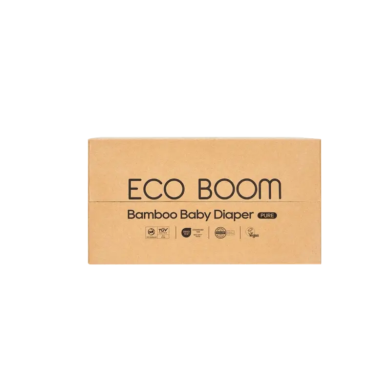 ECO BOOM PURE 100% natural bamboo nappies - Size 2/S (3-8 kg) - 102 pcs. - Image 3