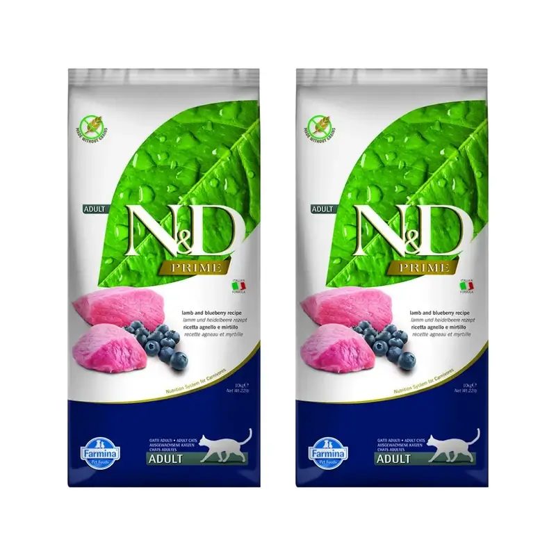 Farmina N&D Cat Prime Lamb 10Kg, Cat Food, Pack Of 2