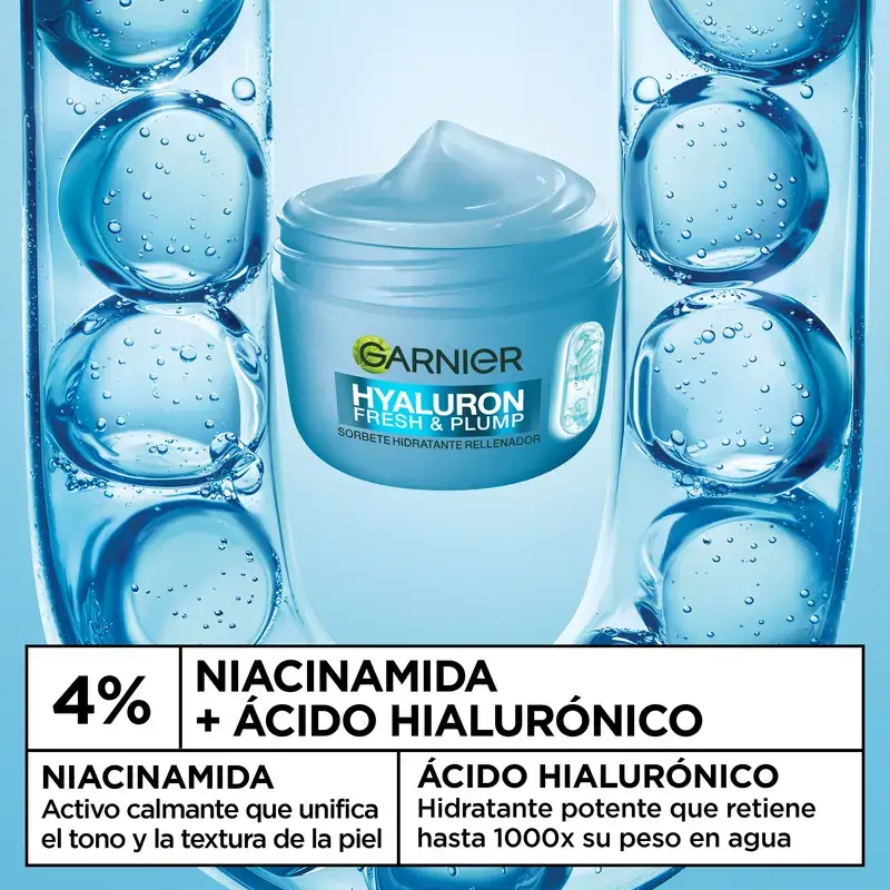 Garnier Hyaluron Fresh & Plump Moisturising Replenishing Sorbet, 85 ml - Image 4