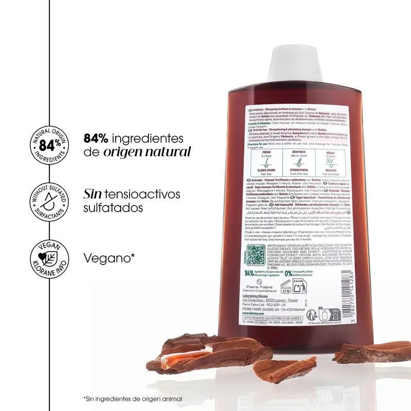 Klorane Organic Quinine and Edelweis Shampoo 400 ml - Image 6
