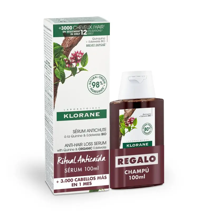 Klorane Pack Quinine Serum + Quinine Shampoo 100 Ml Gift Pack