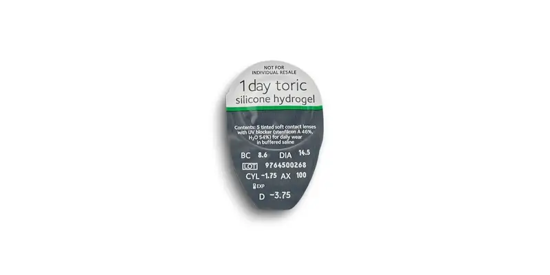 Myday Toric Daily Lenses, 30 units - -1.25, -1.25, 40, 8.6, 14.50 - Image 3