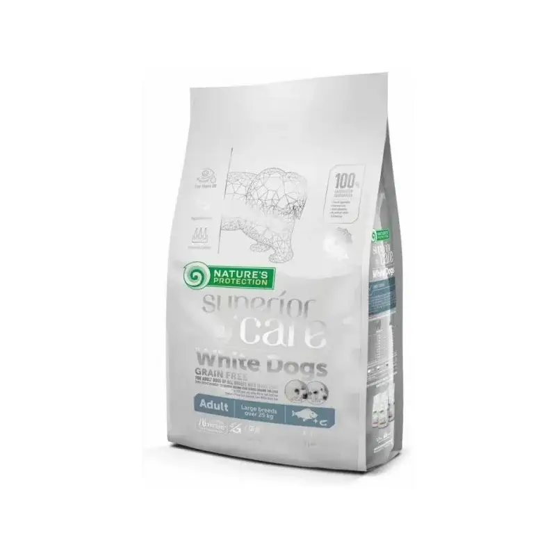 Natures Protection Sp White Dog Adult Large Breed, 10 kg
