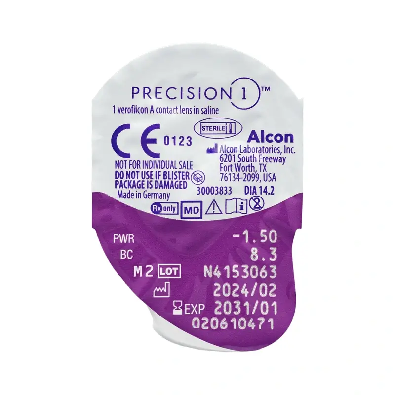 Precision1 Spherical Daily Lenses , 30 units - -4.75, 8.3, 14.2 - Image 6