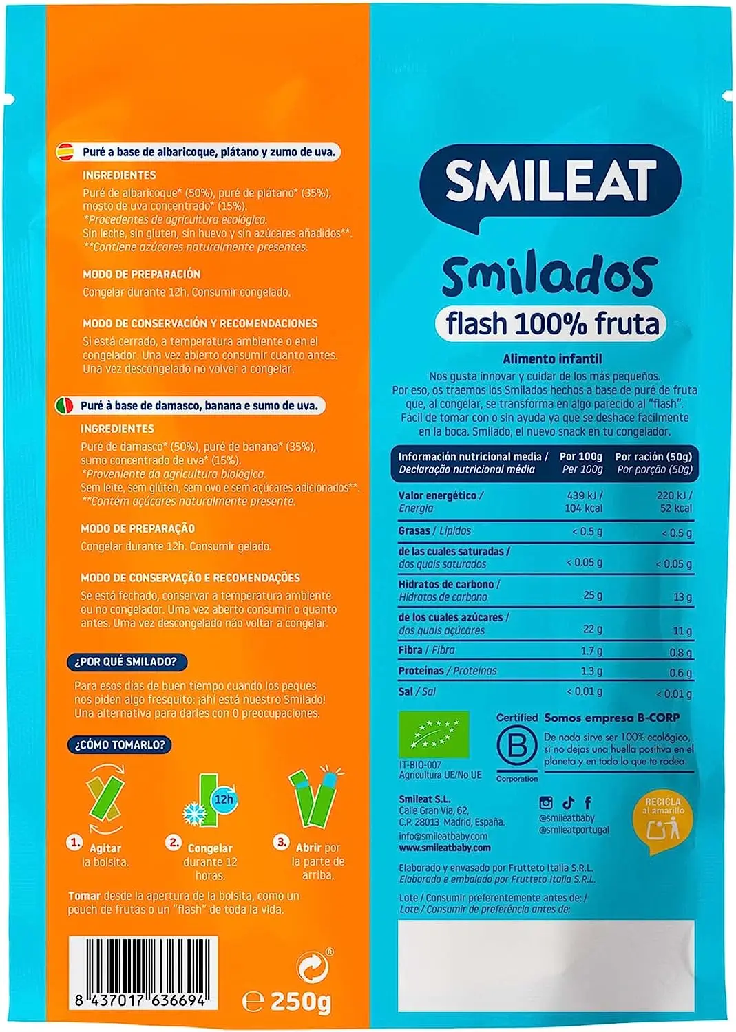 Smileat Smiled Apricot-Banana Smileat Eco 50G - Image 2
