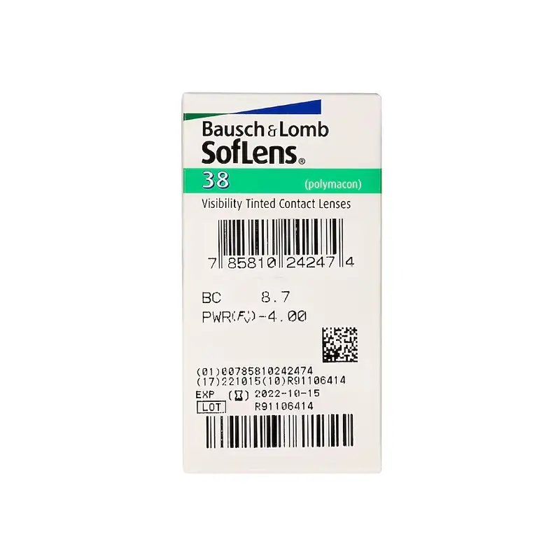 Soflens 38 Monthly Spherical Lenses , 6 units - -3.25, 8.4, 14.0 - Image 2
