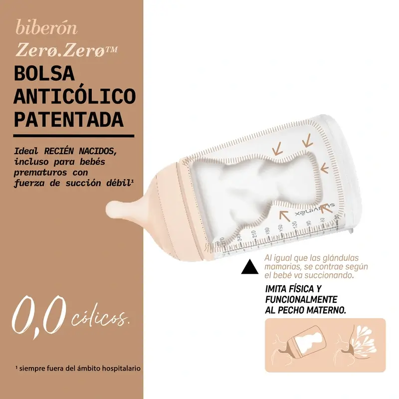 Suavinex Anti-colic Bottle + Soother Zero Zero. Medium - Image 7