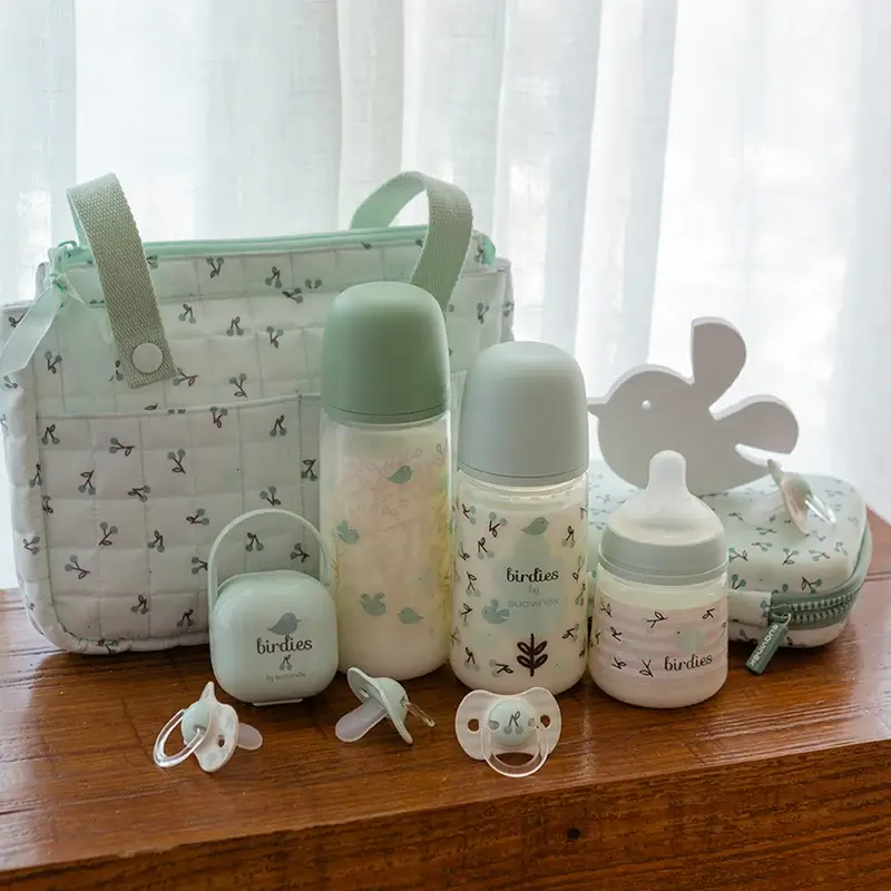 Suavinex Pacifier Holder +0 Months Birdies Green - Image 2