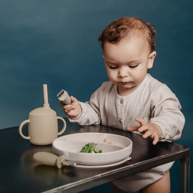 Suavinex Cutlery Learning Stainless Steel, +6 Months, Beige - Image 3
