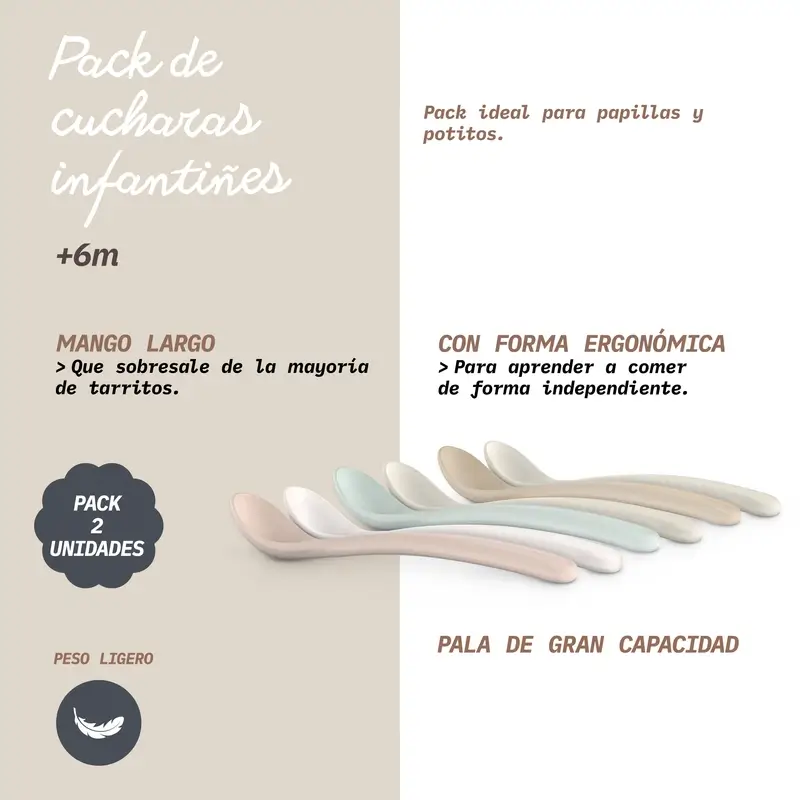 Suavinex Pack 2 Learning Spoons, +6 Months, Beige - Image 4