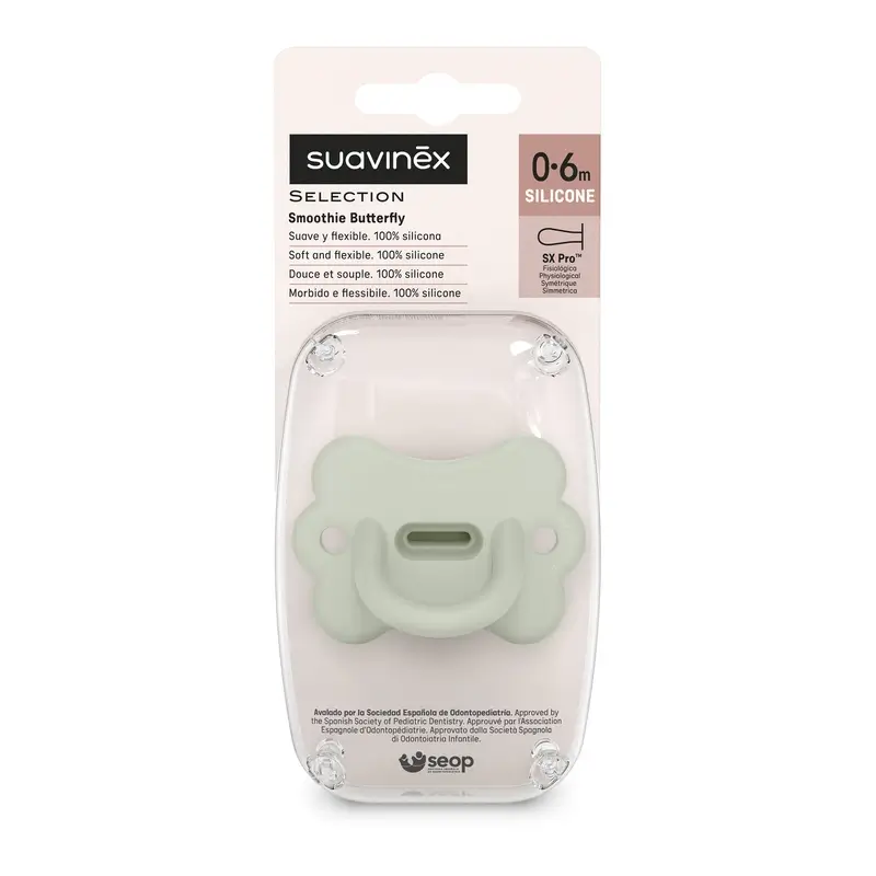 Suavinex Pacifier All Silicone Pacifier Sx Pro, 0/6 Months, Butterfly Lake Green - Image 3