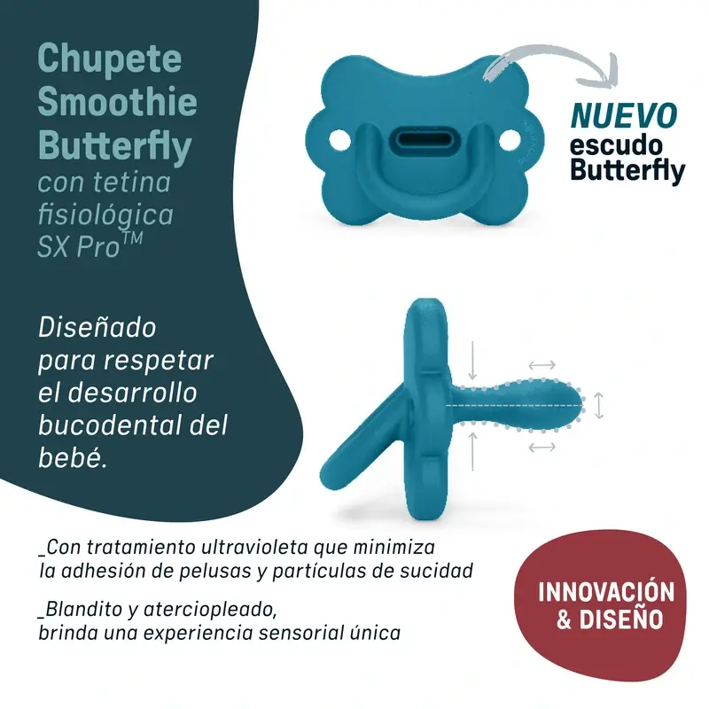Suavinex Pacifier All Silicone Pacifier Sx Pro, 0/6 Months, Butterfly Lake Green - Image 8