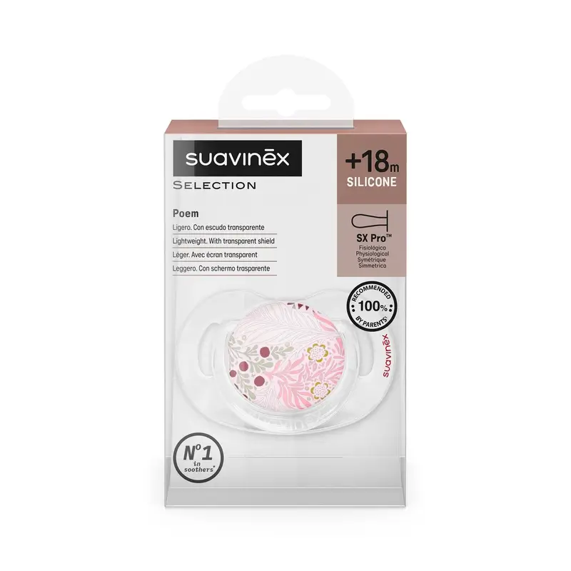 Suavinex Pacifier Sx Pro +18 Months, Poetry Pink - Image 3