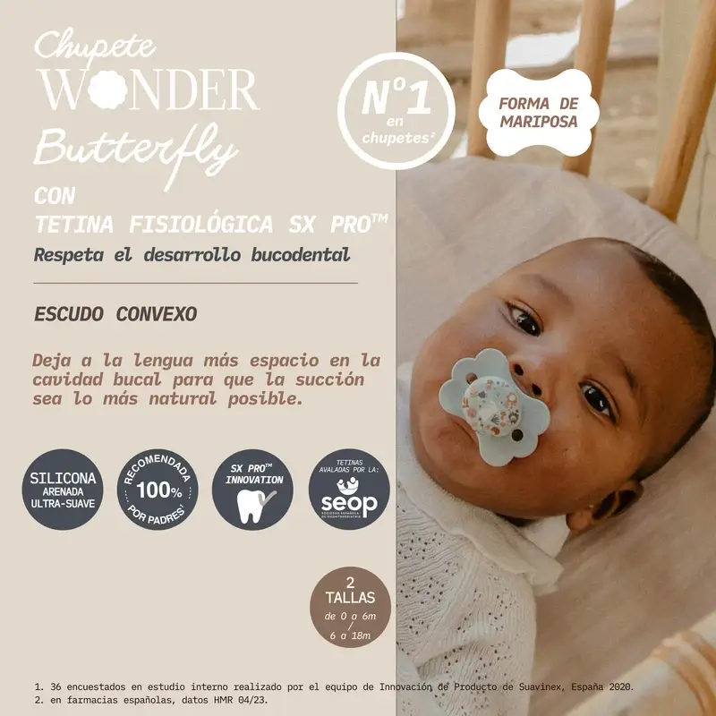 Suavinex Soother Sx Pro 6/18 Months, Wonderland Plain Blue - Image 7