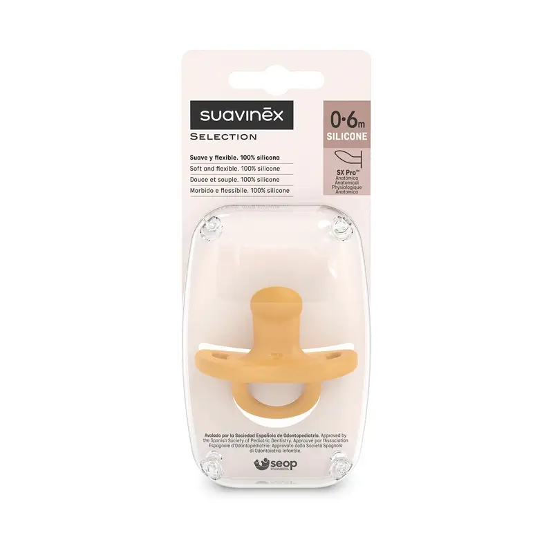 Suavinex Soothers Teat Sx Pro 0/6 Months Colour Essence Mustard - Image 3