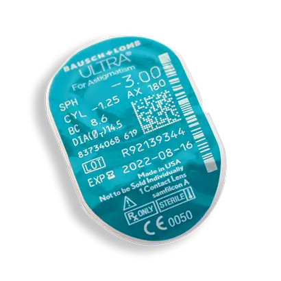 Ultra Monthly Toric Lenses , 3 units - +0.25, -0.75, 150, 8.6, 14.50 - Image 3