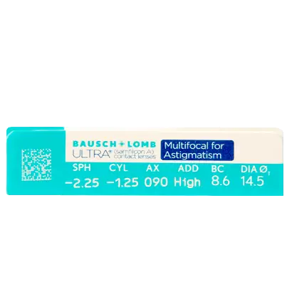 Ultra Multifocal Lenses For Astigmatism Monthly , 6 units - -5.25, -2.25, 100, 8.6, Baja, 14.50 - Image 3
