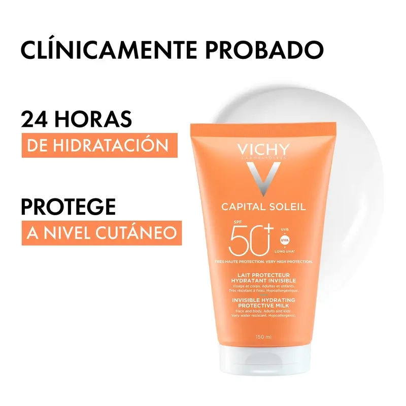 Vichy Solar Capital Soleil Moisturising Sunscreen Milk Spf 50+ , 150 ml - Image 2