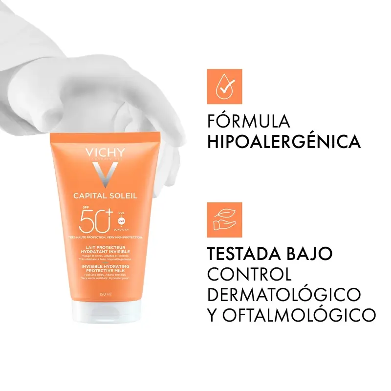 Vichy Solar Capital Soleil Moisturising Sunscreen Milk Spf 50+ , 150 ml - Image 3