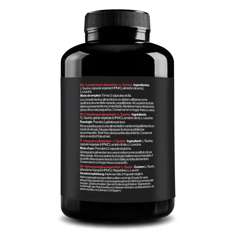 Zenement L-Taurine, 180 vegan capsules - Image 3