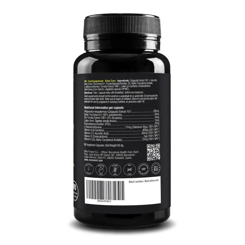 Zenement Solar Care, 90 vegetarian capsules - Image 8